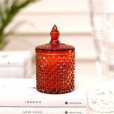 Alyona Amber Scented Candle Jar With Lid